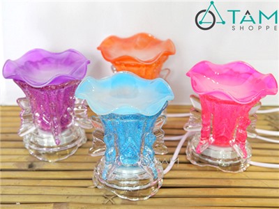 Đèn xông tinh dầu thủy tinh cánh bướm C0142